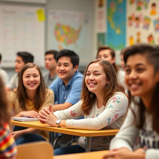 学生が楽しそうに授業を受けている様子
